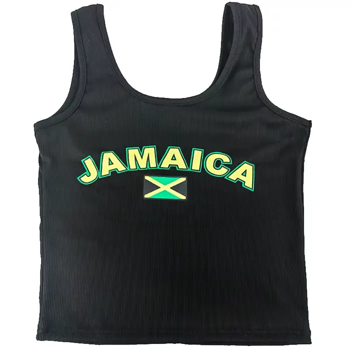 JAMAICA - Čierne glazúrované tielko pre ženy