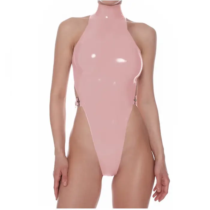 Dámske Faux PVC kožené body, bez rukávov bez rukávov púzdro, Sexy spodná bielizeň, jeden kus body, pracky pevne