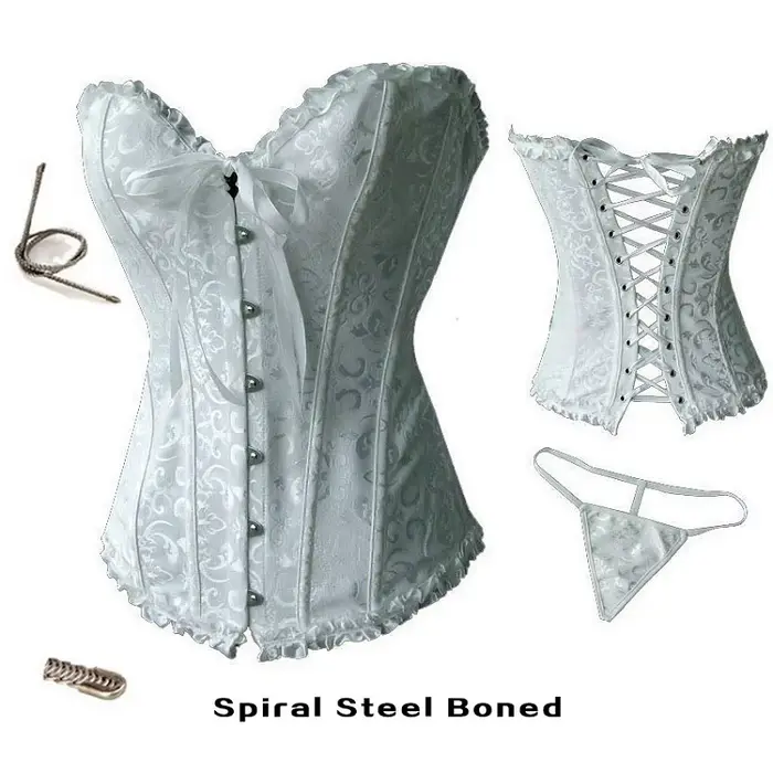 Pás korzet s tangá, bustier pre ženy, sexy spodná bielizeň šnúrky, kvetinový vzor, shapewear, vintage viktoriánskej módy, body shaper