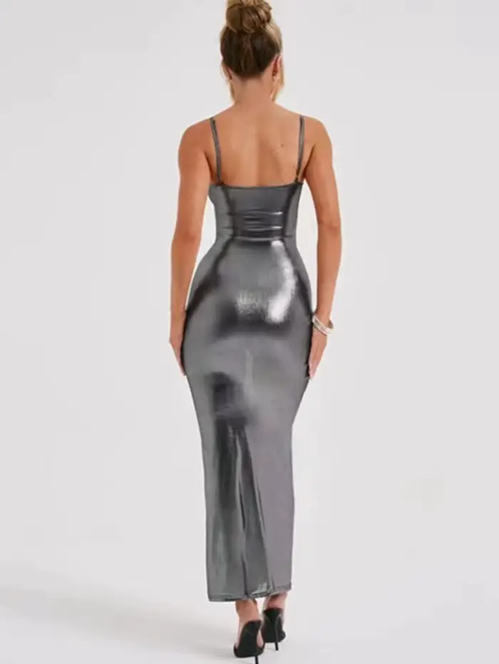 Robe longue d'été sexy dos nu ALD Maxi pour femmes, élégante moulante, robe de fête d'anniversaire, 