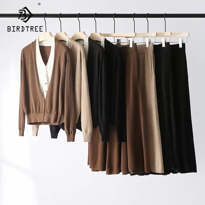 Ensemble deux pièces en laine de mouton et polyester pour femmes, élégant et polyvalent, idéal pour les occasions spéciales, le travail et les déplacements quotidiens