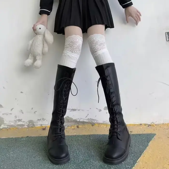 Kórejské Sexy čipky nízke topy ženy dievčatá stehno vysoko na koleno nízke Lolita dámy dievčatá topánky ponožky rsi