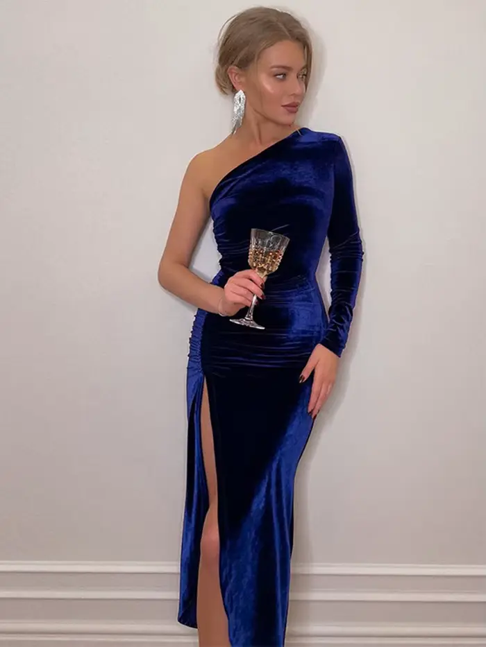 Elegantné midi šaty s dlhými rukávmi pre ženy