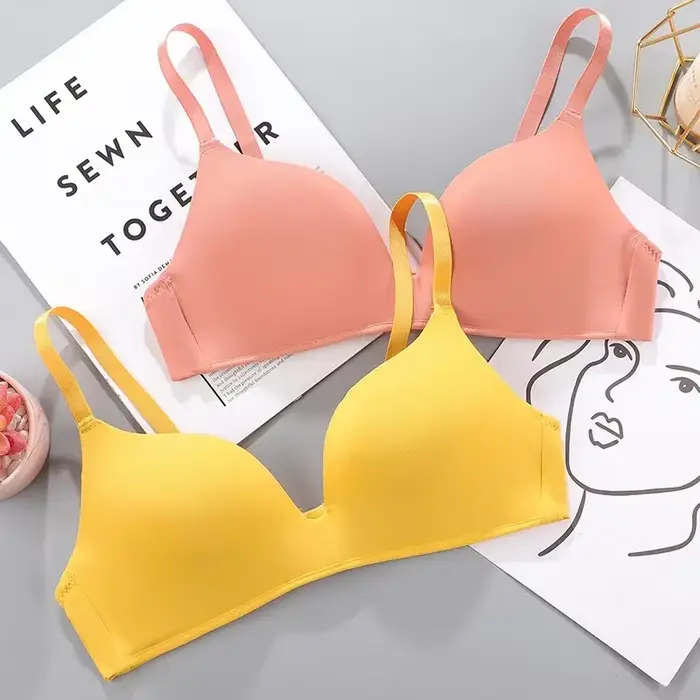 Dámske bezšvíkové podprsenky Sexy bezdrôtové push up spodná bielizeň dievčatá študenti dýchanie tenké 10 farieb podprsenky žena priedušná podprsenka frunsed