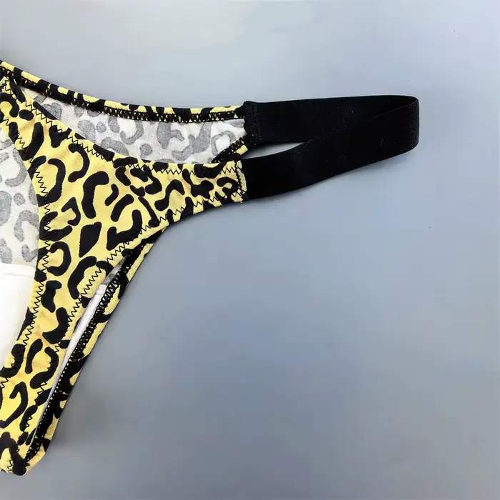 Dámske tangá Leopard/Zebra tlač bavlna, zvodný spodná bielizeň, elastický vysoký pás, pohodlné tangá nohavičky, T-Back