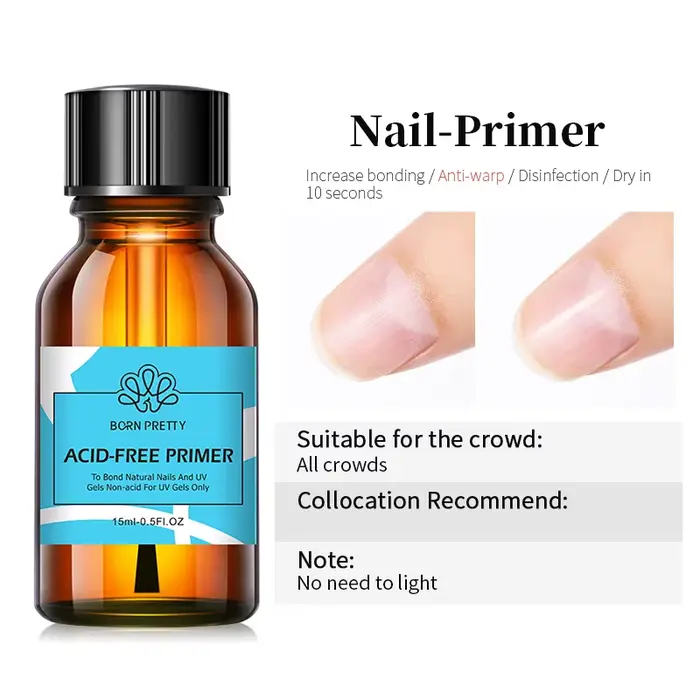 GEL nechtové umenie a profesionálny lak na manikúru Born Pretty základná a vrchná vrstva 15ml všestranný pre elegantné a odolné nechty