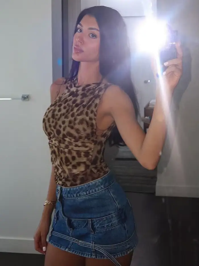 Dámske Leopard tylu batérie kombinézu, duté von, nepravidelné popruhy, Snap-b individuálne, dovolenka, pláž, Streetwear štýl, leto, 2025
