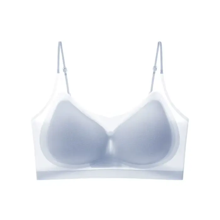 Soutien-gorge sans fil en soie glacée fine style coréen, anti-choc, sans traces, sans coutures, anti-affaissement, lingerie pour femme, yoga