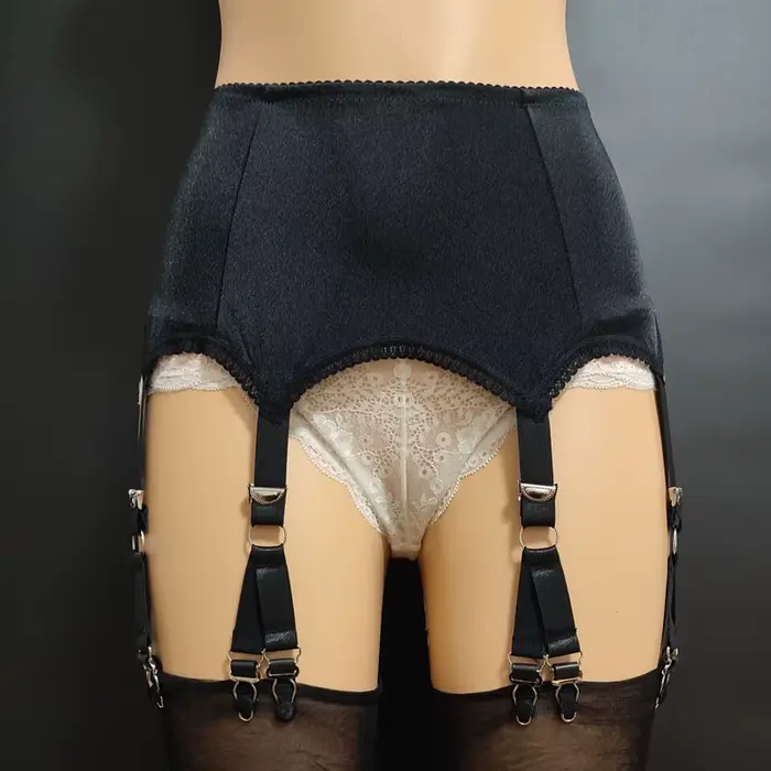 Jarretière rétro sexy avec bas résille, nylon et élasthanne, six ramens, pour femmes, noir ou blanc, occasions spéciales