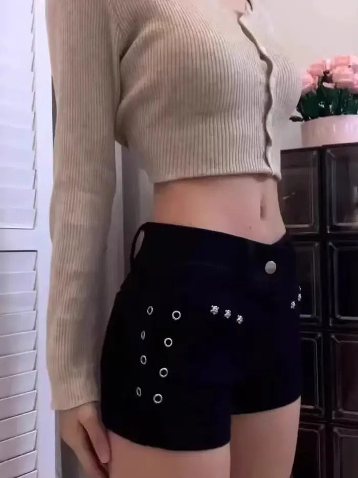 Y2K Džínsové šortky pre ženy Skinny Populárne Streetwear Každodenné Osobnosť Študenti Prázdniny Móda Sexy Retro Voľný Čas