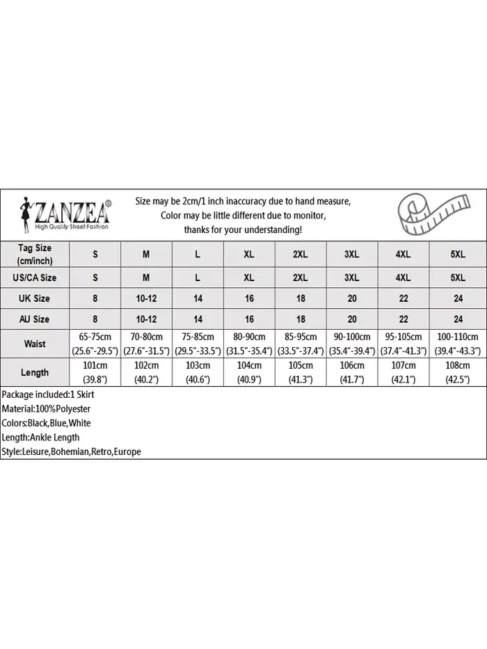 ZANZEA-Jupe Maxi à Plusieurs Niveaux pour Femmes, Taille artificiel astique, Décontracté, Solide, Do