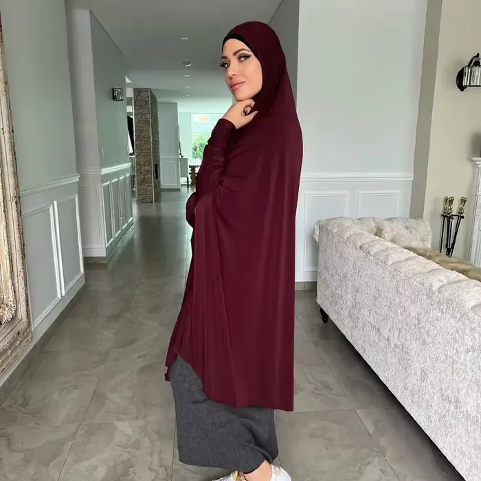 Abaya musulmane en coton pour femmes, décoration simple, polyvalente pour toutes les saisons, occasions spéciales et prière ```
