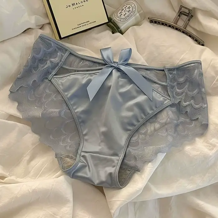 Glitterless nohavičky pre ženy, sexy čipka spodná bielizeň, anti-perspirácia