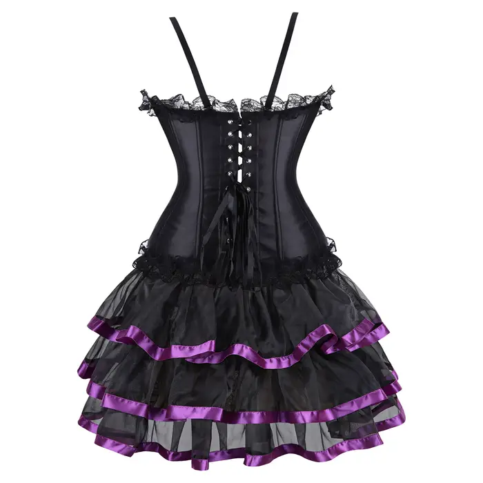 Ženský korzetové šaty, gotické bustier korzety s ramienkami
