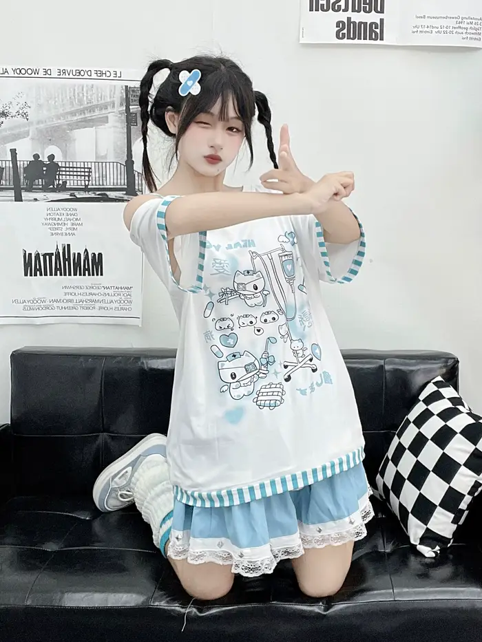 Dámske tričko Y2K Harajuku