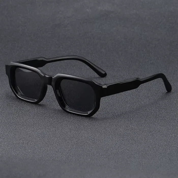 4pcsNew hommes Vintage Rectangle cadre lunettes de soleil mode rétro lunettes de soleil marque de lu