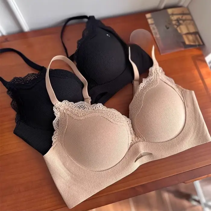 BANERDANNI bezdrôtová podprsenka pre malé prsia sexy čipky podšívka kartáčovaná podpora push-up protistranové škvrny špeciálne príležitosti mladé ženy