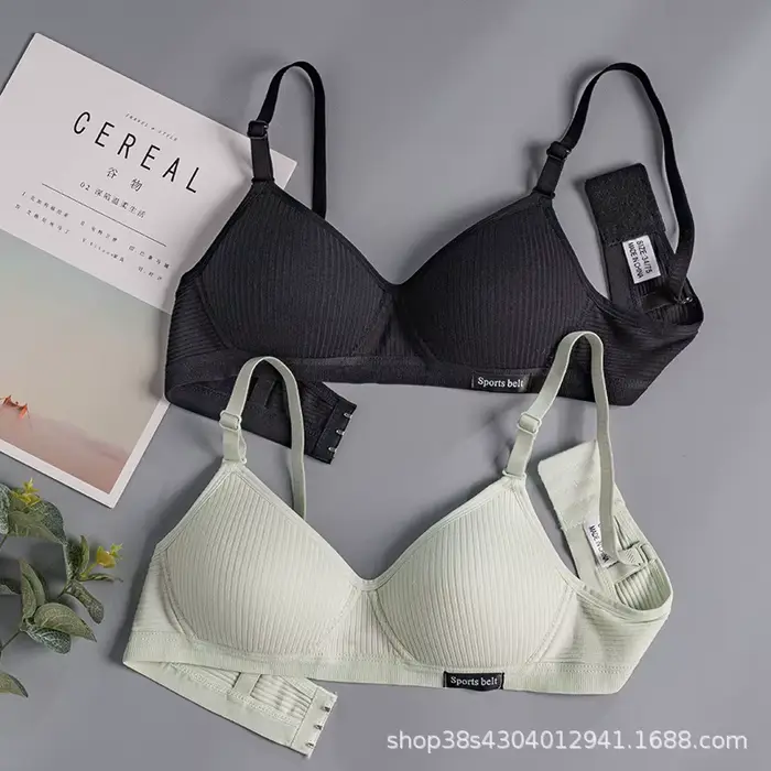 Dámske bavlnené spodné prádlo AB pohár bezdrôtové podprsenka zhromaždil pohodlie V podprsenka push up spodná bielizeň Bralette pre ženy bezšvíkové podprsenky