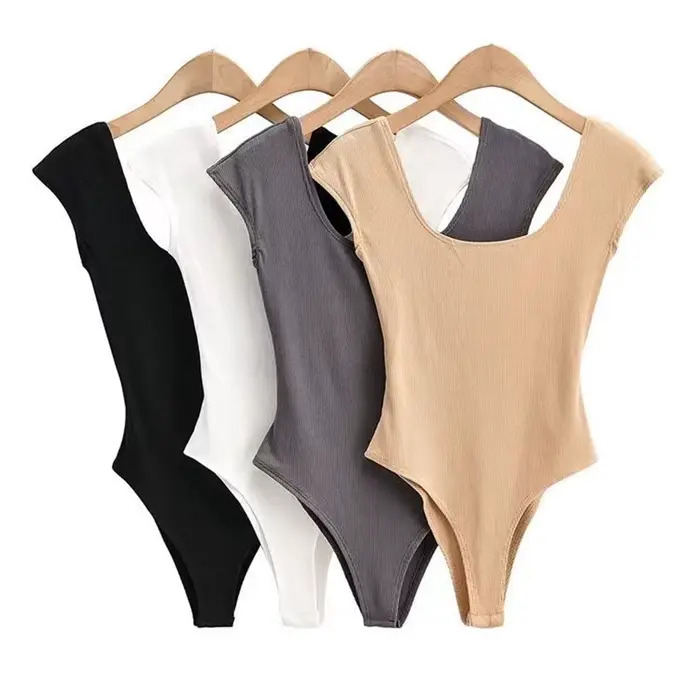 Príležitostné polyester patchwork body pre ženy, letné jarné vybavené sexy backless golier v u tesné topy špeciálne príležitosti