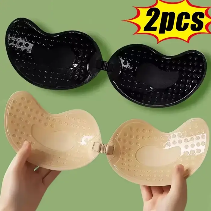Bez ramienok neviditeľné lepidlo podprsenka, Push-Up, bezšvové spodné prádlo, silikónové bradavky kryt, Bralette spodná bielizeň