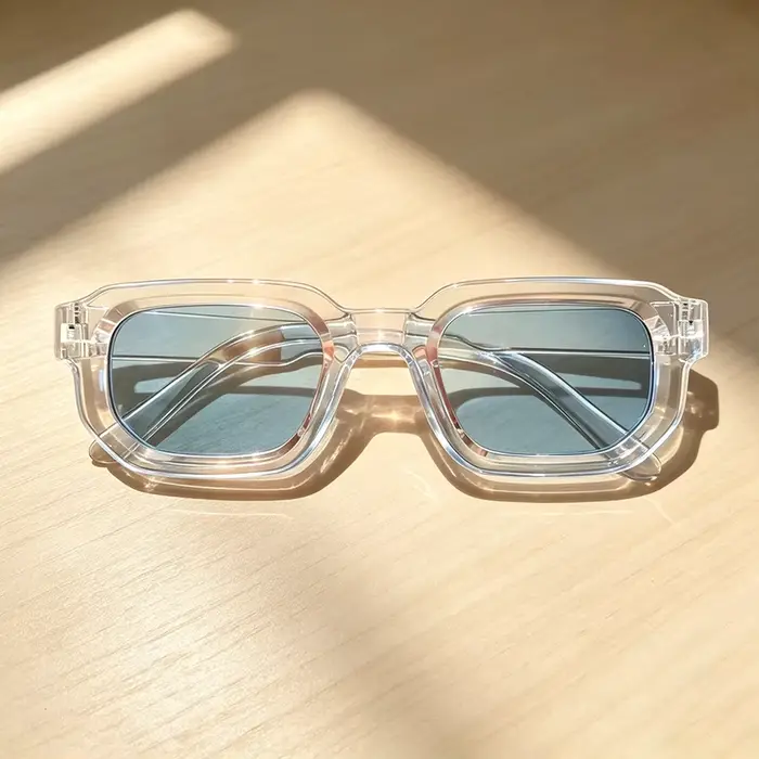 6 kusov/sada Dámske Vintage Obdĺžnikový rám Slnečné okuliare Móda Retro