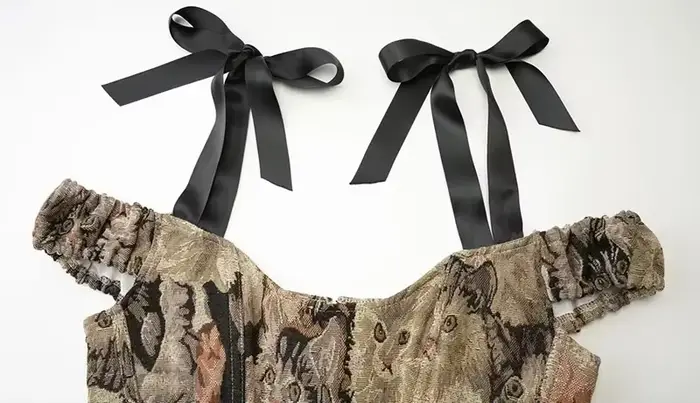 Ročník tlače korzet pre ženy, Surbust, Sexy, Čipka-up, Top, Vesta, Modelovanie spodná bielizeň, Bustiers