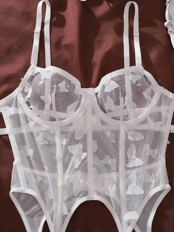 Sladké sexy dámy podprsenka nastaviť Fish Edge pikantné korzet dievča čipka spodná bielizeň popruh vystužený štíhly typ korzet ženy podprsenka Set