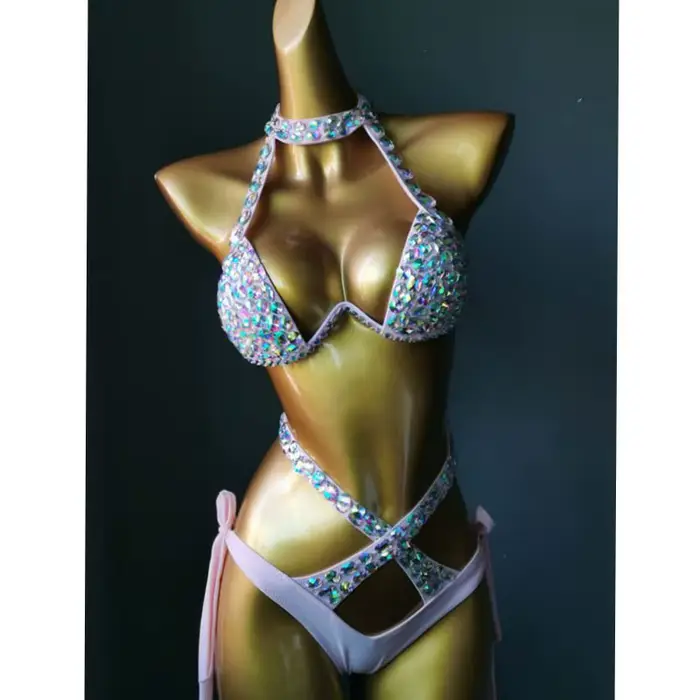 Ensemble de bikini en cristal de diamant pour femmes, costume de vacances Vénus, maillot de bain Bli