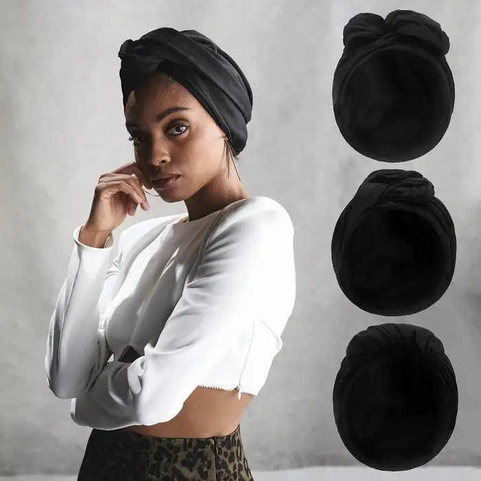 Moslimský šál čiapka bavlnený čelenka africký elegantný retro turban pre dámy čiapky moslimské