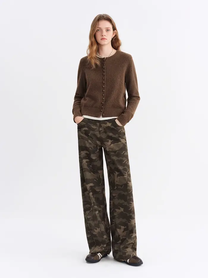 FSLE Nouveautés Jeans évasés pour femmes, imprimé léopard rétro, pantalon bootcut, style vintage Y2K