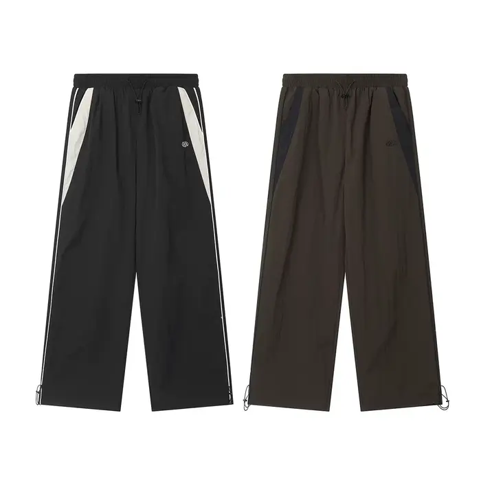 Y2K – pantalon ample Vintage pour femmes, mode Hip Hop, Baggy, taille haute, jambes larges, couleur 
