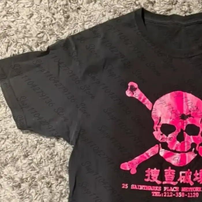 Dámske tričko Vintage Y2K 2000s Anime Milé Neformálne Potlač Emo Streetwear Gotické Harajuku Estetické Grafické