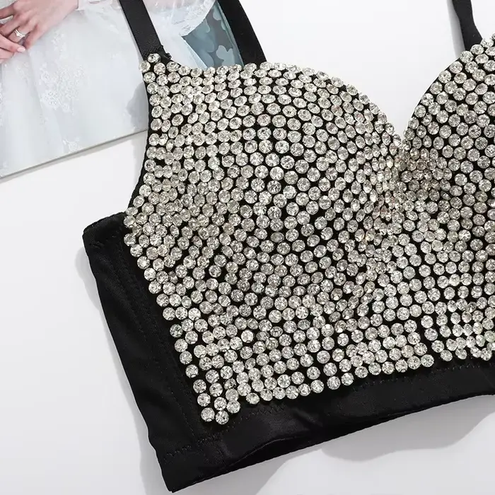 Bustier Steampunk Visivane Strass Polyester Femme Occasions Spéciales Fêtes Soirées Chic