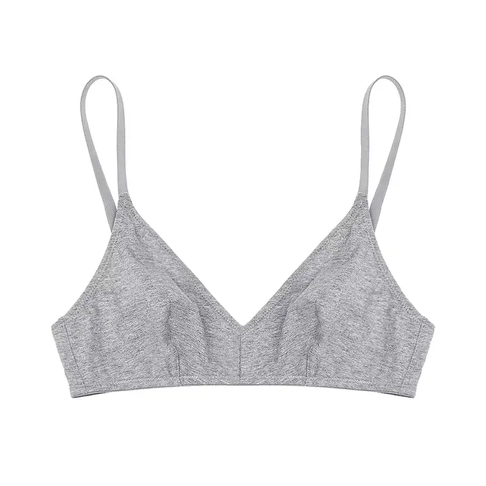 Soutien-gorge en coton pour femmes, sans fil, sans doublure, simple, sportif, quotidien, doux, confo