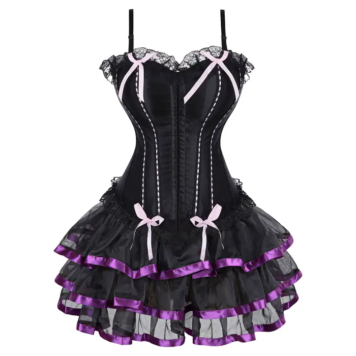 Ženský korzetové šaty, gotické bustier korzety s ramienkami