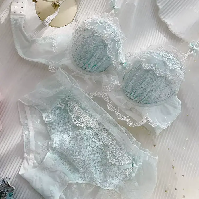 Ensemble de soutien-gorge sexy Lolita pour petites poitrines, soutien-gorge sexy sans armatures, sou