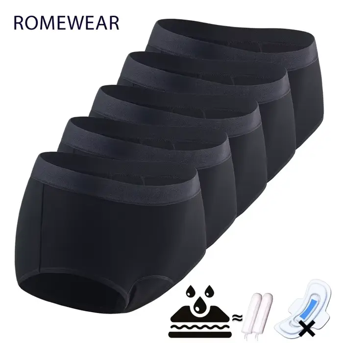 5 Pcs/Lot période menstruelle culottes en coton modal pour femmes sous-vêtements absorbants lourds L
