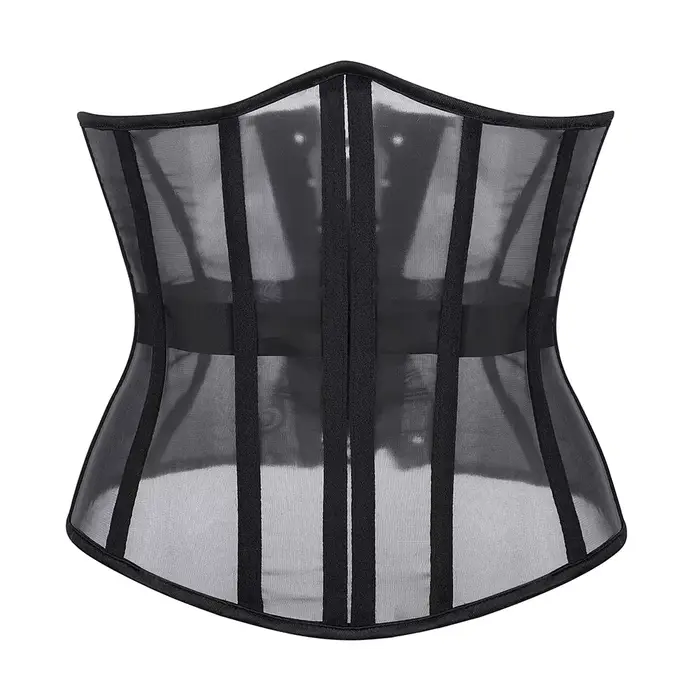 Bustiers sous le buste pour femmes, Corset Sexy en maille respirante à lacets, modelant le corps, en
