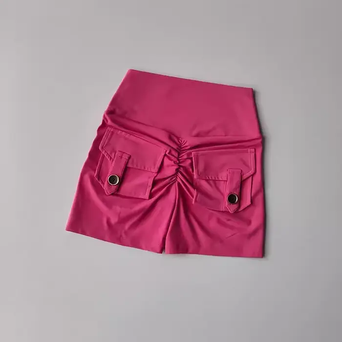 Shorts de yoga taille haute avec poches pour femmes, collants push-up, shorts de course, shorts de f