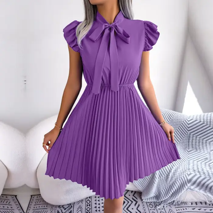 Ficusrong dámske elegantné jarné letné šaty so šnurovaním