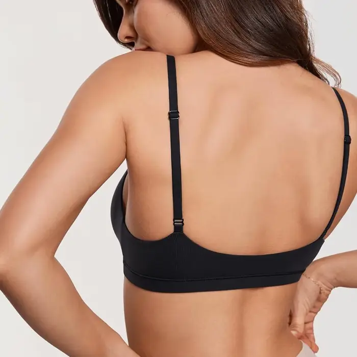 Bezšvová polyesterová a elastanová podprsenka pre ženy, trojuholníkový fit, každodenný komfort, perfektný fit, prispôsobiteľný fit, ľahká údržba, pre všetky príležitosti