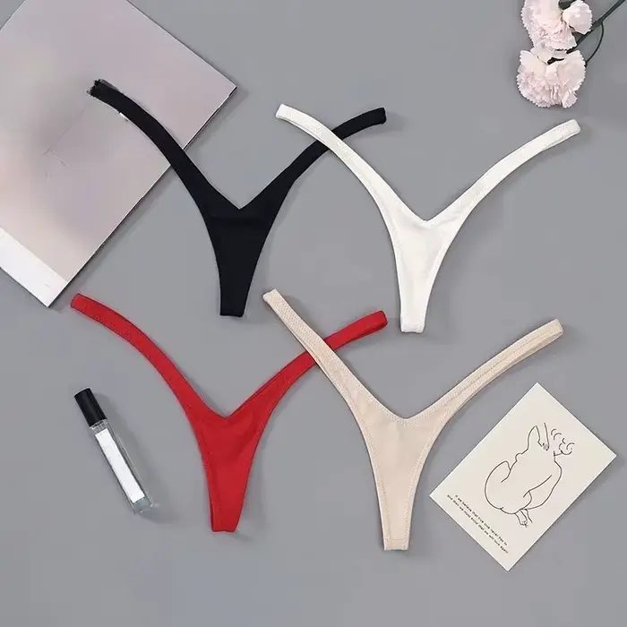 Sous-vêtements féminins en coton mince string sexy et élégants pour occasions spéciales et cadeaux romantiques
