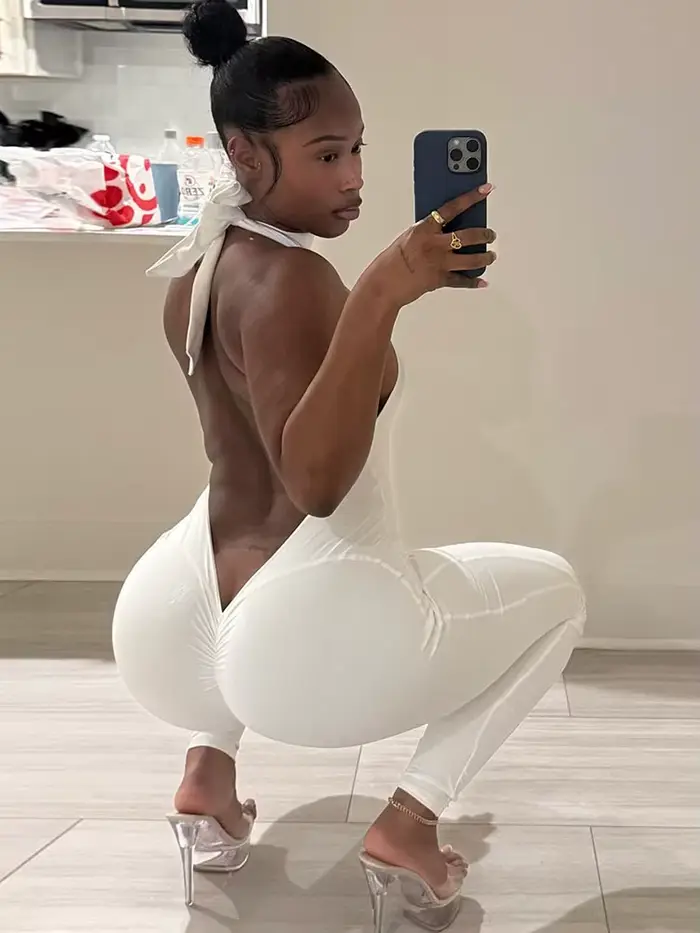 Sisterlinda Y2K Sexy broskyňový zadok body pre ženy s odhaleným chrbtom