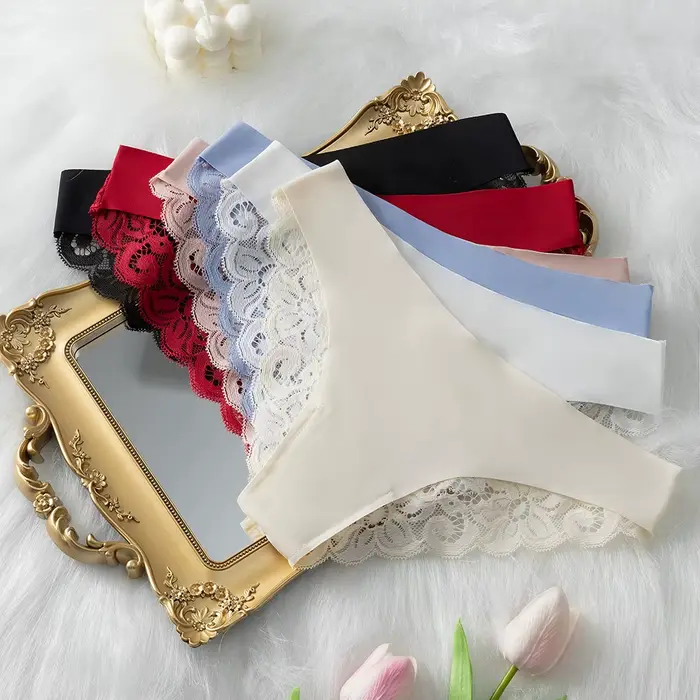 Sexy čipky nohavičky pre ženy bezšvíkové módne tlač Dámske spodná bielizeň Nízky pás nohavičky Dámske spodná bielizeň intímne spodná bielizeň