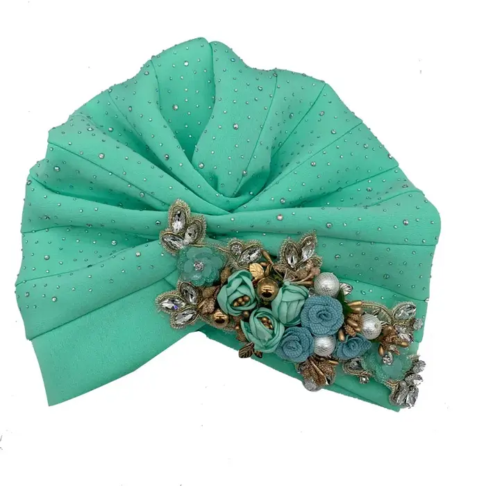 Nouveau Turban Africain Scintillant pour Femme, Coiffe de Fête, Foulard Musulman, Bonnet, Chapeau 20