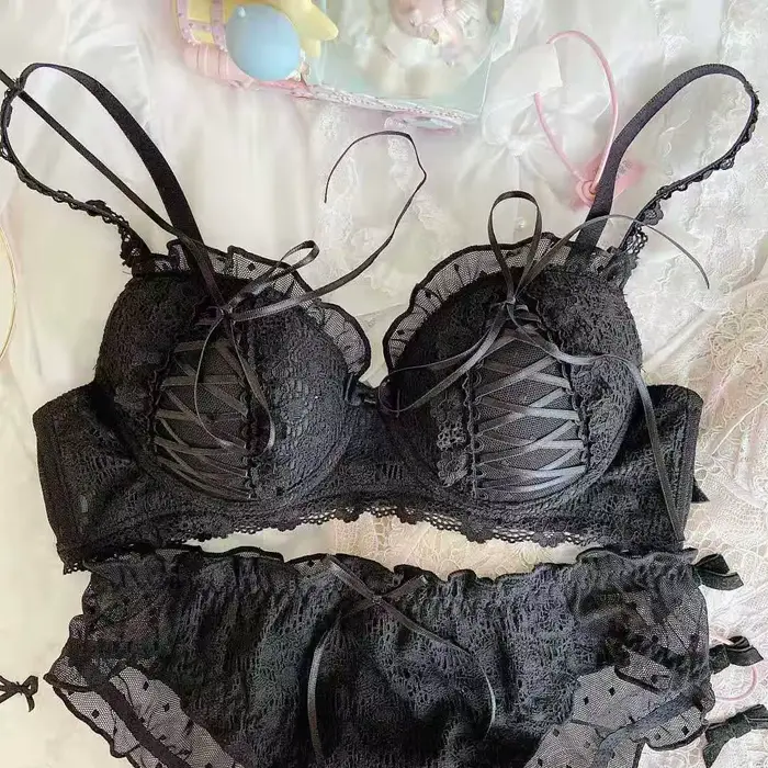 Lolita spodná bielizeň z polyesteru a elastanu, jemne zdobená čipkou pre ženy, ultratenký štýl, vhodná pre rôzne príležitosti a zachovanie pohodlia a elegancie