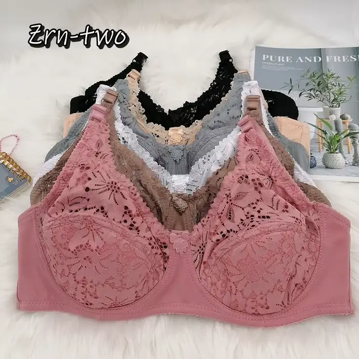 Dámska podprsenka Deep V Push Up, čipka spodná bielizeň, bavlnené spodné prádlo, francúzska móda, klasická a sexy, plus veľkosť, 75B, 80B, 85C, 90D, 100D, C17