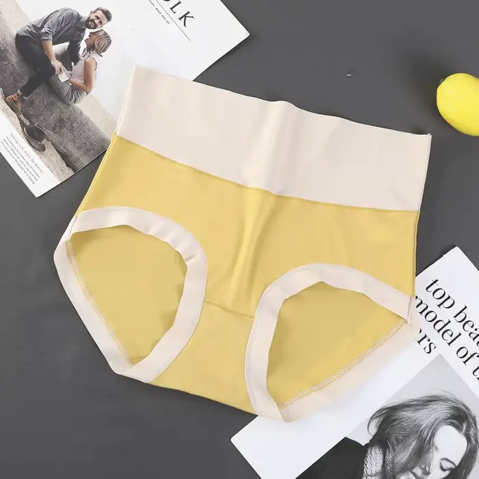 Dámske 6-dielna modálne vysoký pás brucho Tuck trojuholník Plus veľkosť pohodlné teen nohavice trojuholník nohavičky