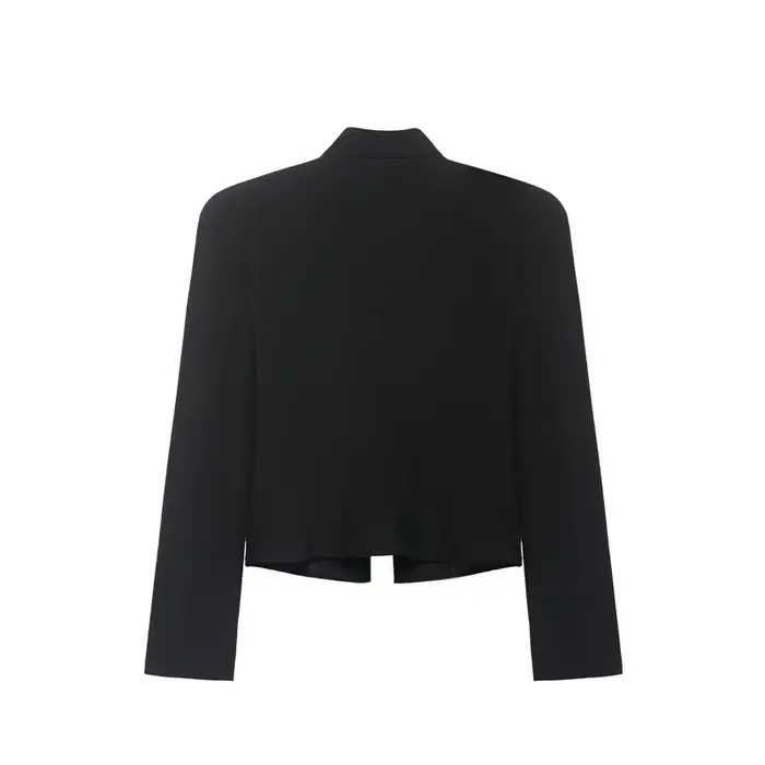 Veste Courte Femme Blazer avec Décoration Tressée et Boutons Dorés Épaulettes – Collection Printemps