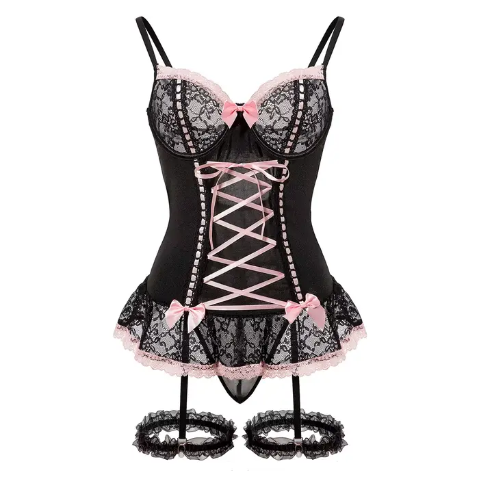 Ensemble de lingerie sexy pour femmes en dentelle, soutien-gorge et culotte, design élégant pour nuits romantiques et occasions spéciales